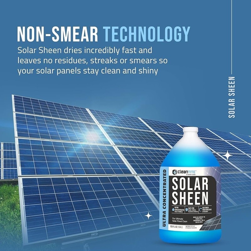 Super Concentrated Solar Panel Cleaner 1 Gallon Makes 512 Gallons Natural New
