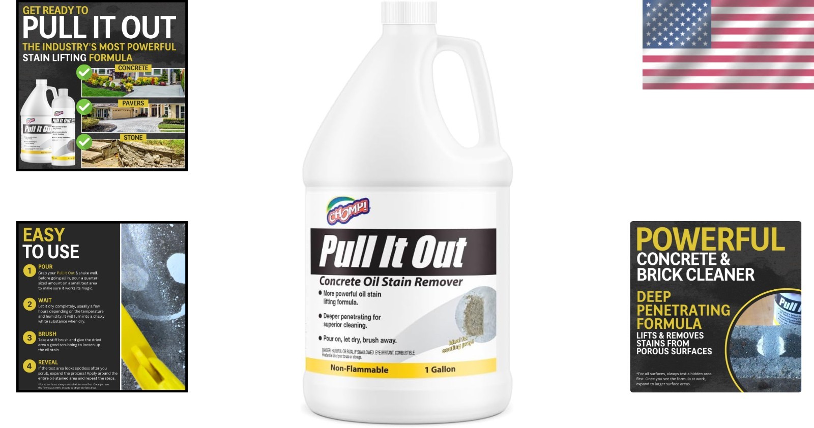 Deep Penetrating Oil Stain Remover 128oz by Pull It Out