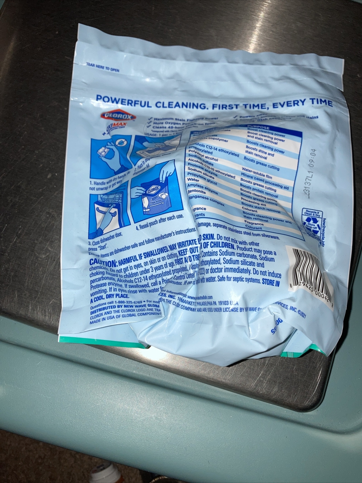 3 Clorox Triple Action Dishwasher Detergent OxiMax 17 Pacs
