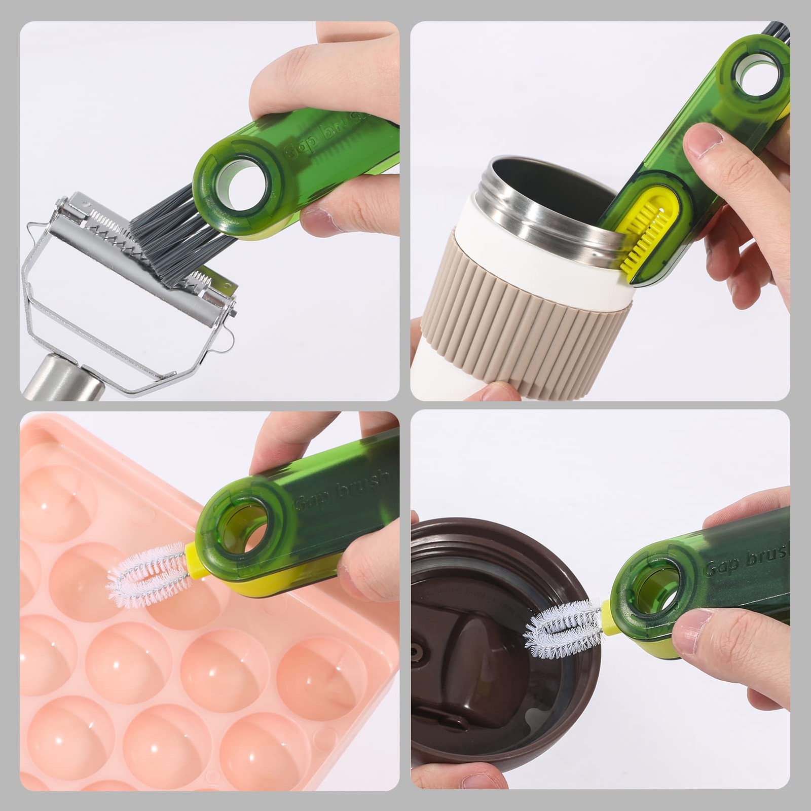 3 In 1 Cup Lid Gap Cleaning Brush Set Multifunctional Insulation Bottle Cleaning