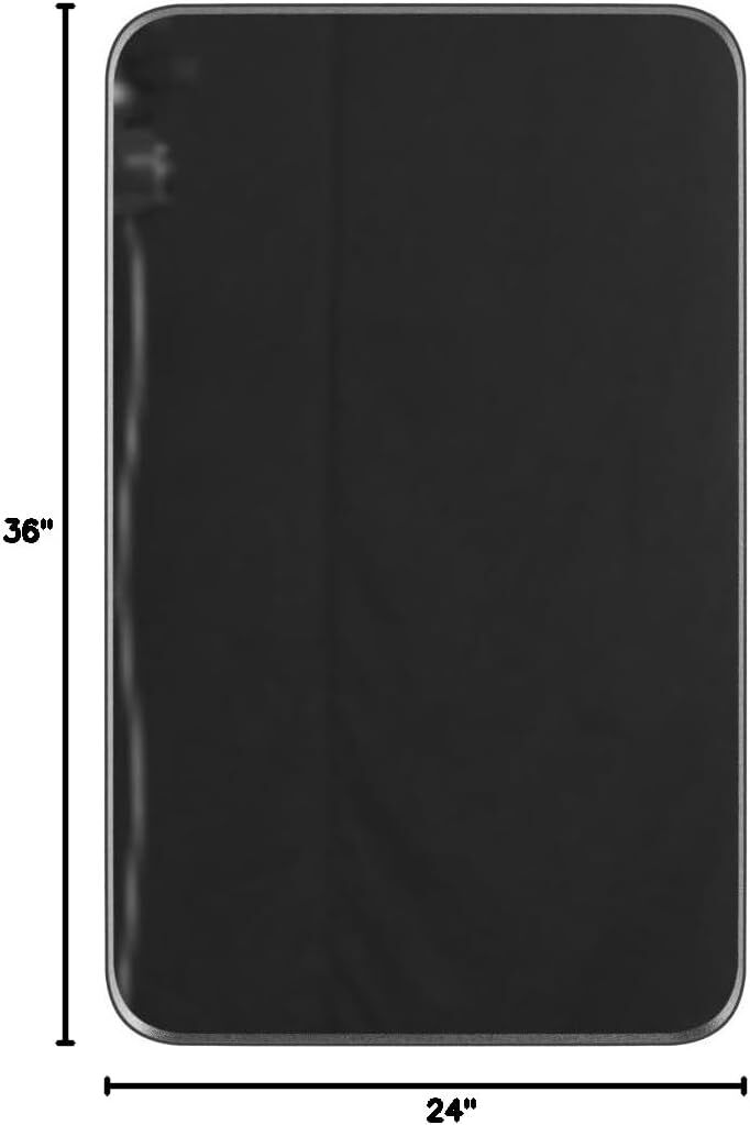 Bathroom Mirror, 24X36-inch Round Rectangular Mirror, Rustproof, Tempered Glass