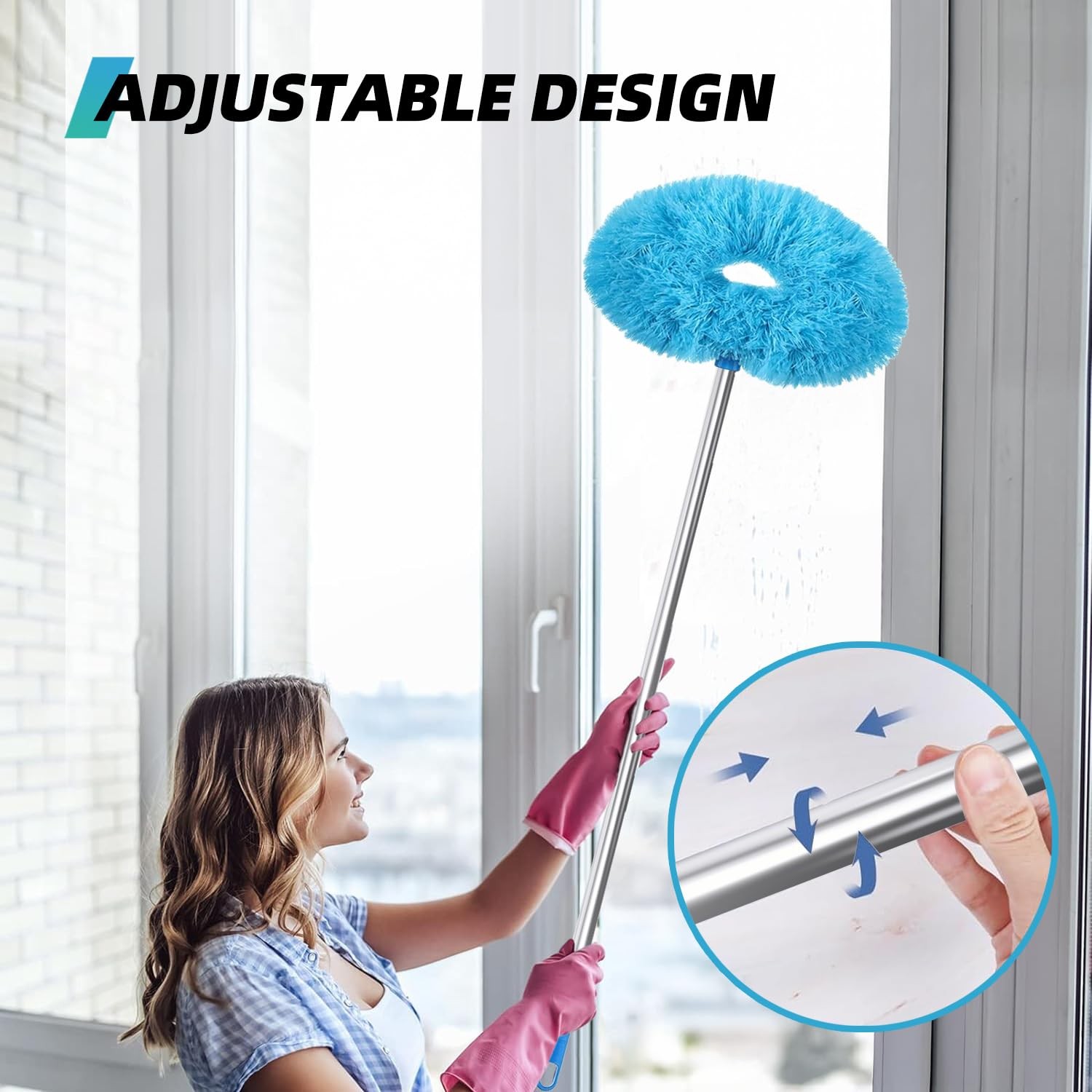 Ceiling Fan Cleaner Duster, 2 Pack Reusable Microfiber Duster with Extension …