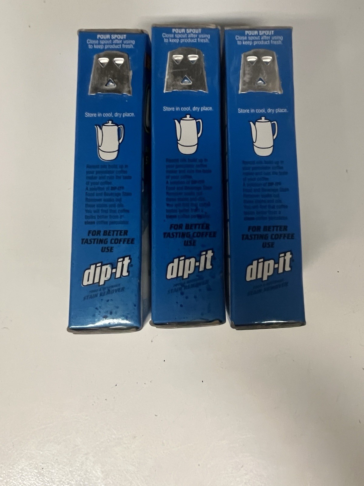 Lot Of 3 dip-it Food & Beverage Stain Remover Powder – 5 fl oz Hard Powder