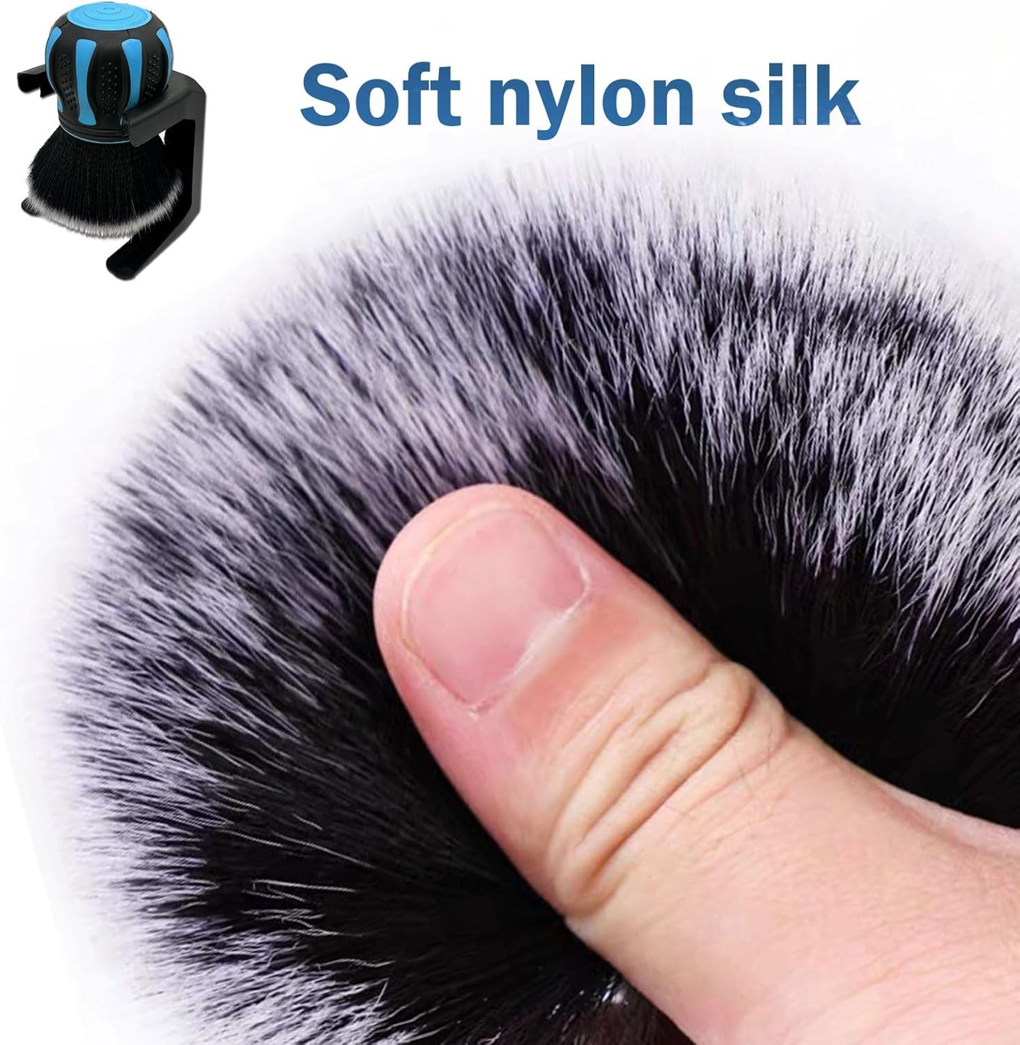 Interior Brush, Soft Bristles with Storage Rack, Beauty Size: 1 PcColor: Blue