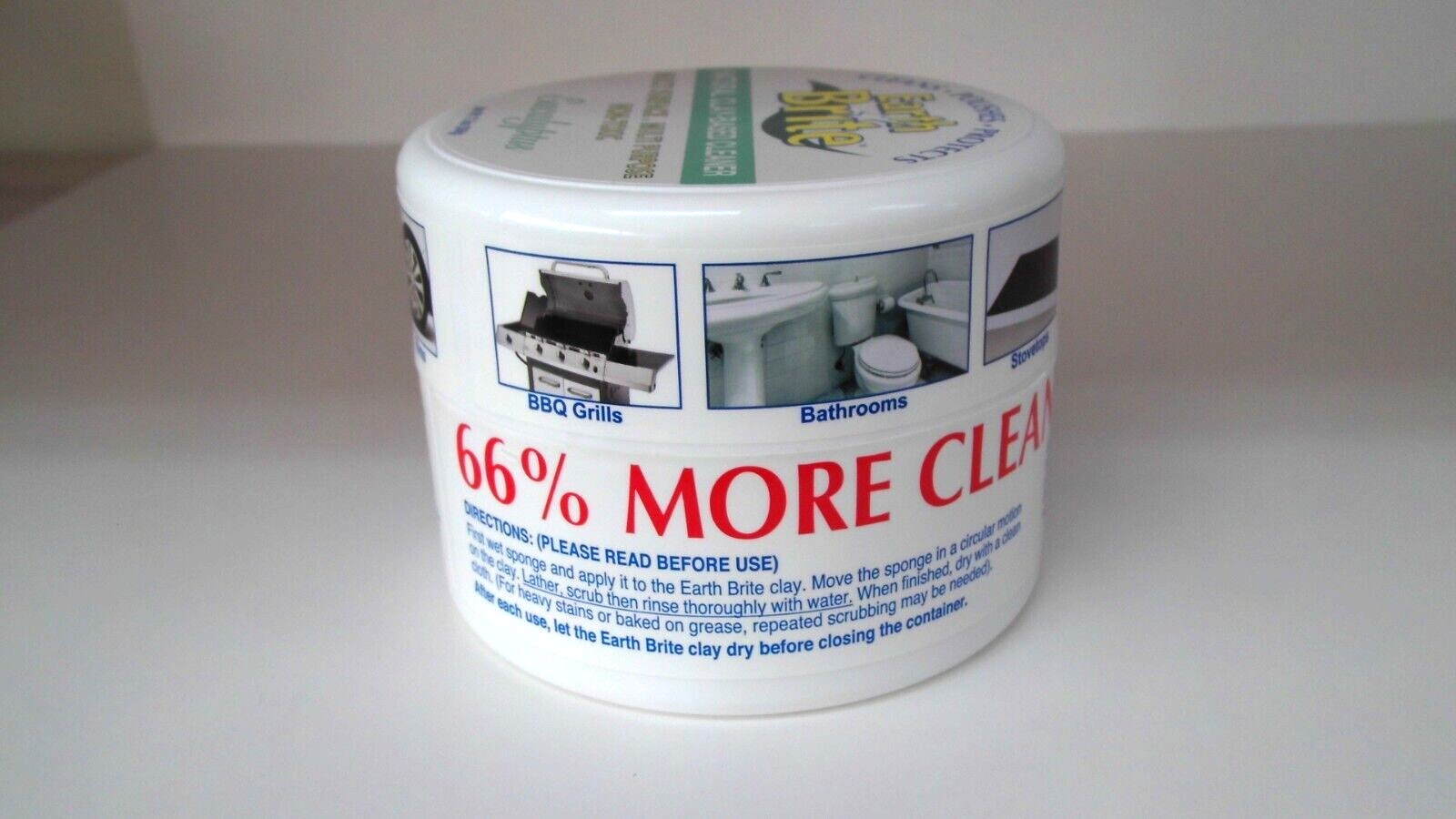 Earth Brite Natural Clay Based Cleaner Jumbo 17.5oz. 66% More – Eucalyptus – New
