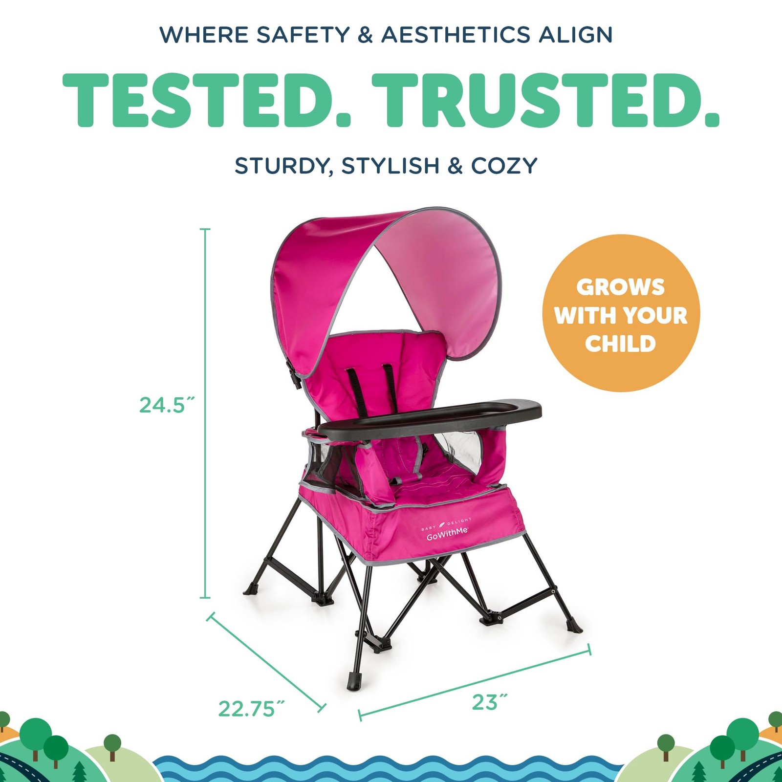 Baby Delight Go with Me Venture Portable Chair | Indoor and Outdoor | Sun Ca…
