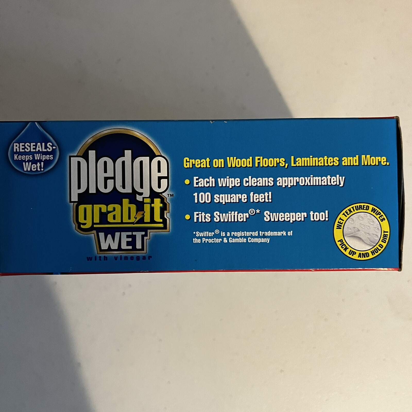 Pledge GRAB IT Wet Floor Wipes NEW 12 Pack Sealed 10″ x 8.25″ Discontinued