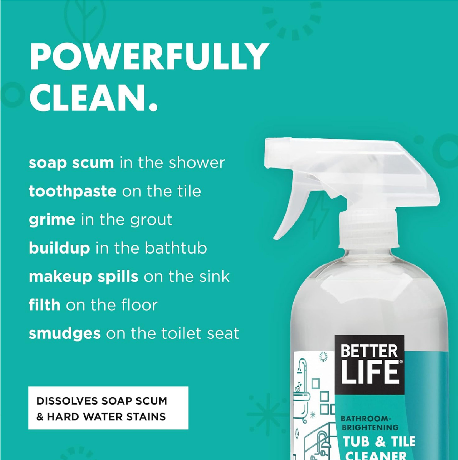 Better Life Natural Tub and Tile Cleaner Tea Tree 32 Fl Oz Pack 2