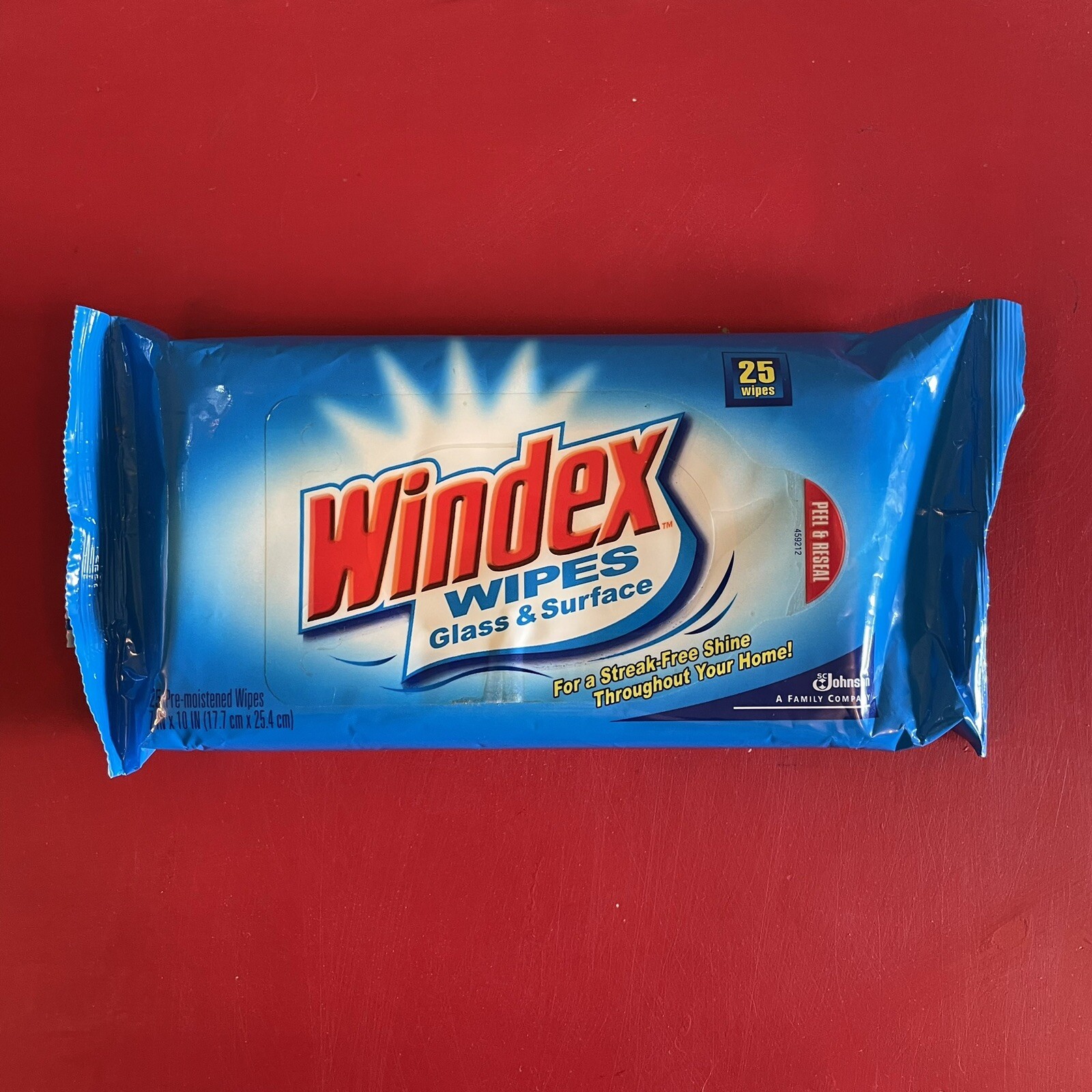 Windex Glass and Surface Pre-Moistened Wipes 1 pack 25 total wipes New! Sealed!