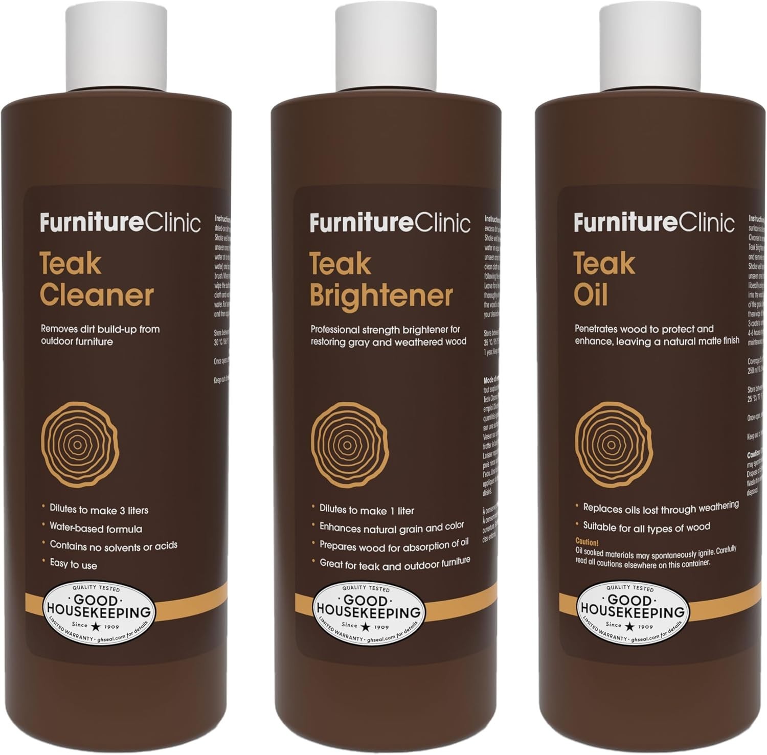 Comprehensive Teak Maintenance Kit – Unscented Cleaner & Oil for All Woods