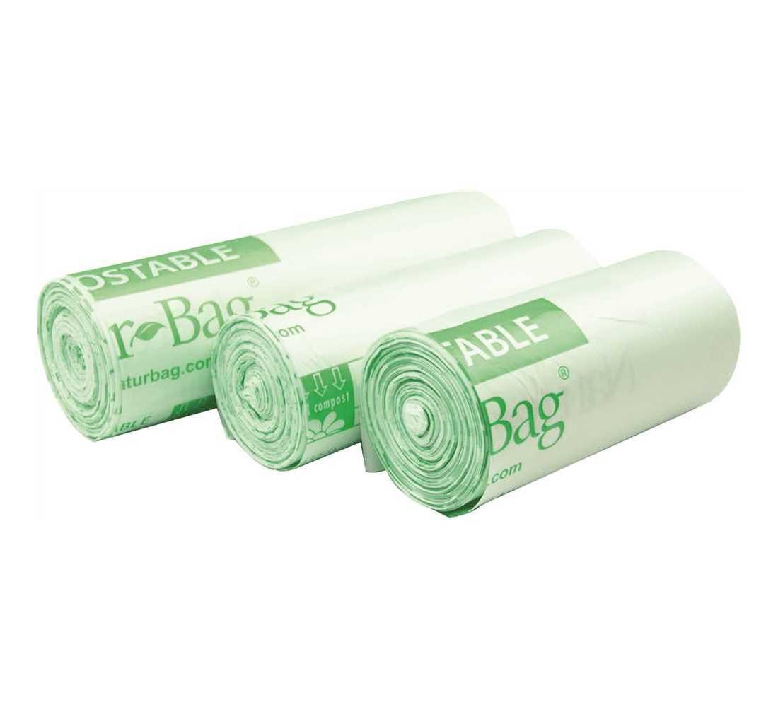33 Gal. 33 in. x 40 in. 0.8 mil Green Compostable Trash Bags Slim Liner – pack o