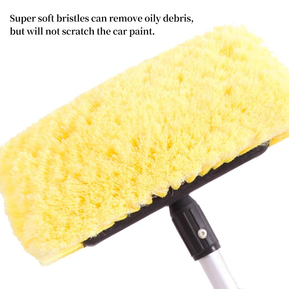 5-12 Foot (20 ft Reach) Car Wash Brush with 12-Inch Soft Bristle, On/Off Swit…