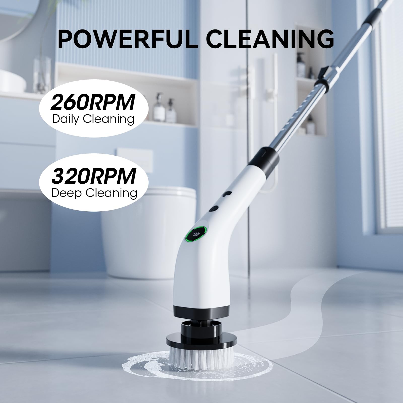 Swyprrix Electric Bathroom Cleaning Brush, Cordless Spin Scrubber Full Body W…