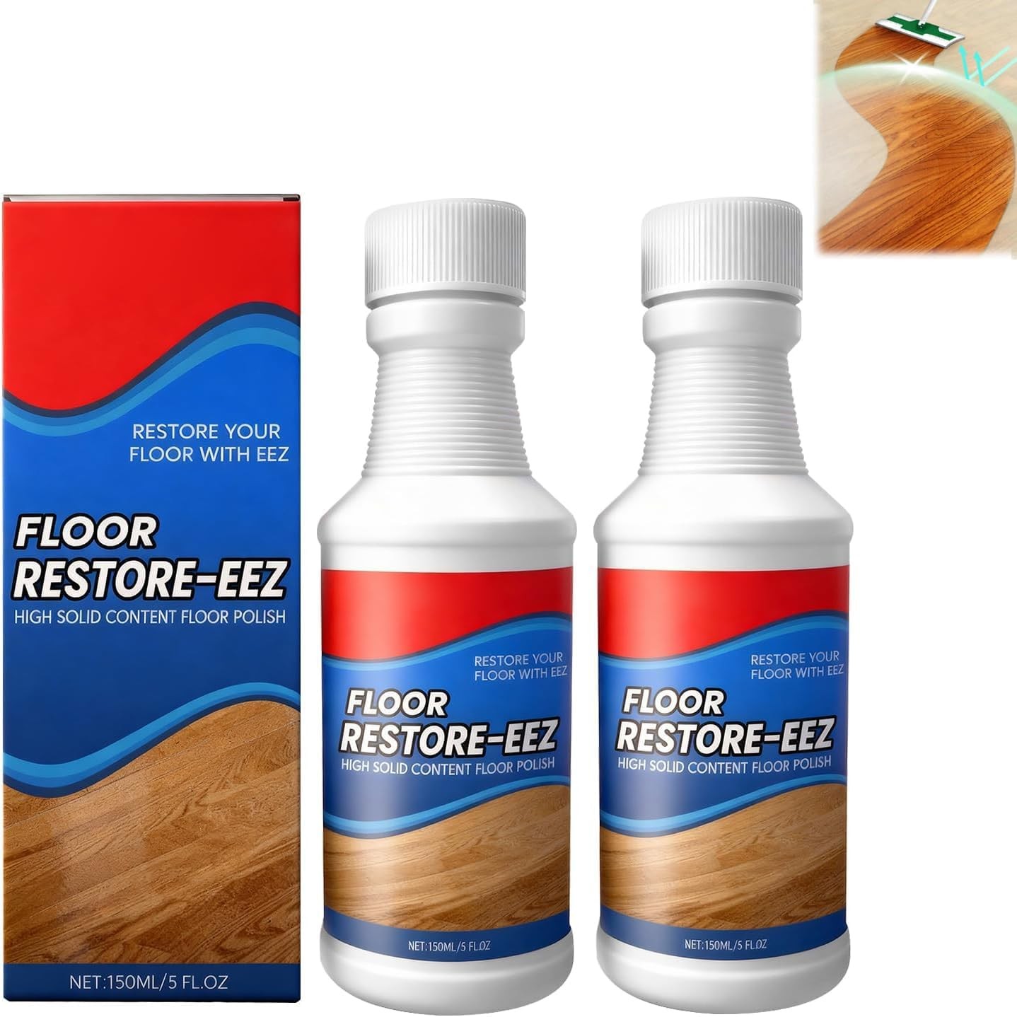 2Pcs Floor Restore Cleaner, Floor Restore, High Solid Content Floor Polish For S