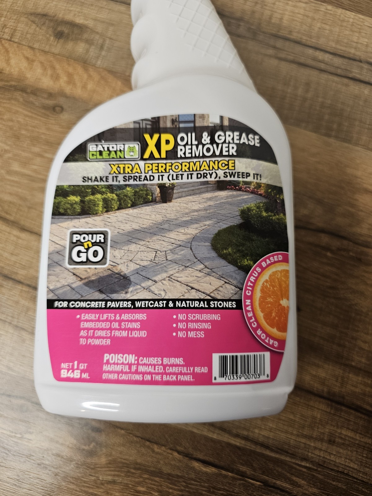 Alliance Gator Clean XP Oil & Grease Remover for Pavers & Natural Stone 1Qt