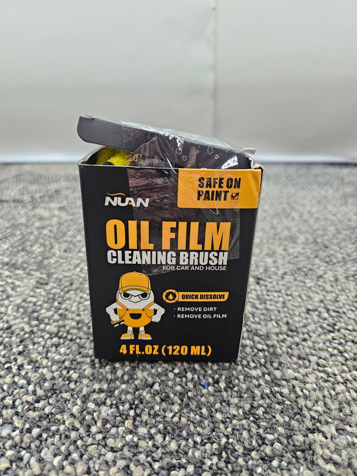 (QTY 4) NUAN OH19ZCX v1.4: Oil Film Cleaning Brush 4 Fl.Oz For Car And House