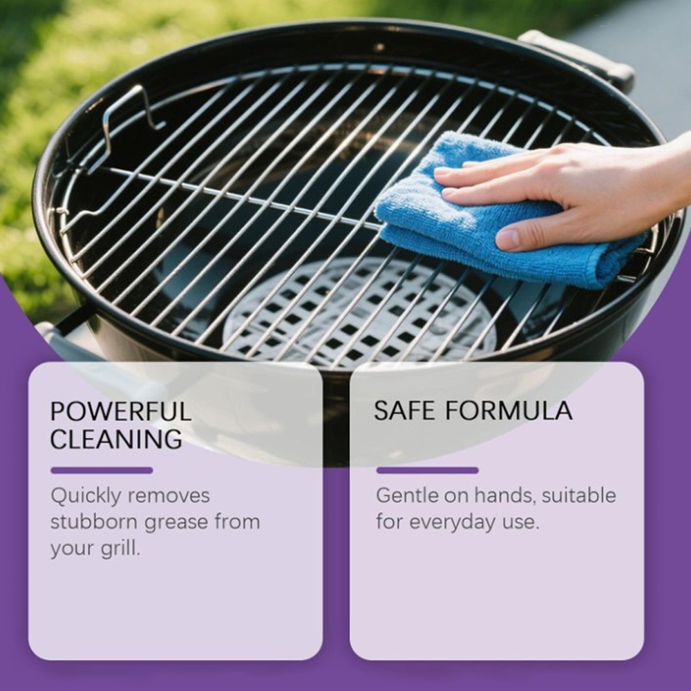 1-3PCS BBQ Grill Degreaser Cleaner,Fast-Acting Heavy-Duty Grill Degreaser Spray