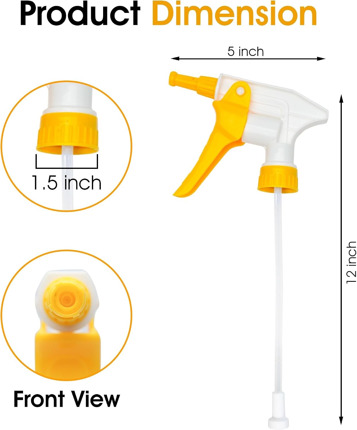 6-Pack Heavy-Duty Foamer Trigger Sprayer – High-Volume Comfortable Grip