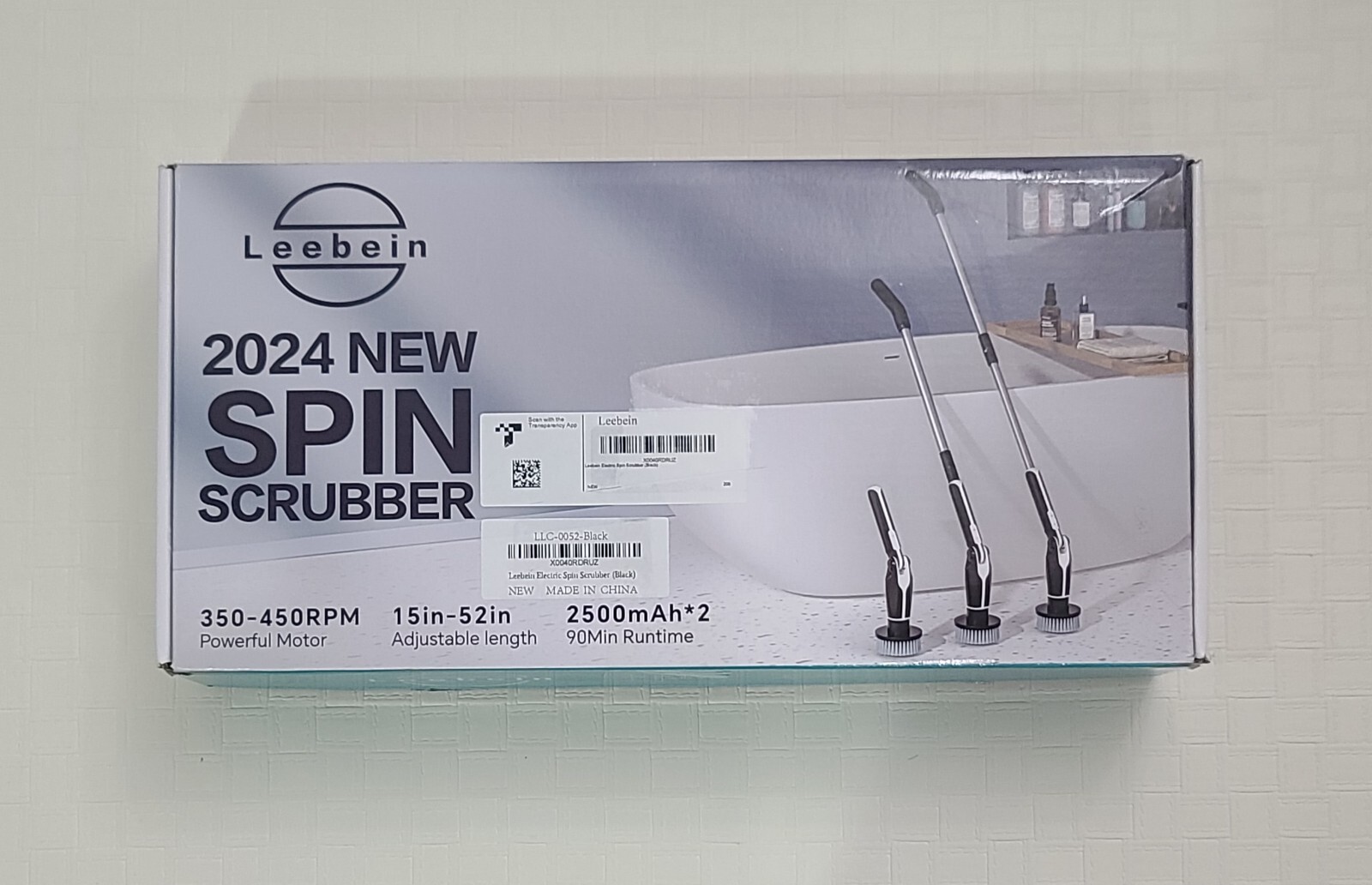 Electric Spin Scrubber Cleaning Brush Leebein YMG-818 Replaceable Heads 2024 Mod