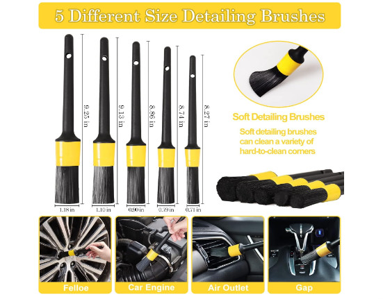 27 PCS Car Wash Cleaning Tools Kit for Car Detailing Set Interior Car Brush Blue
