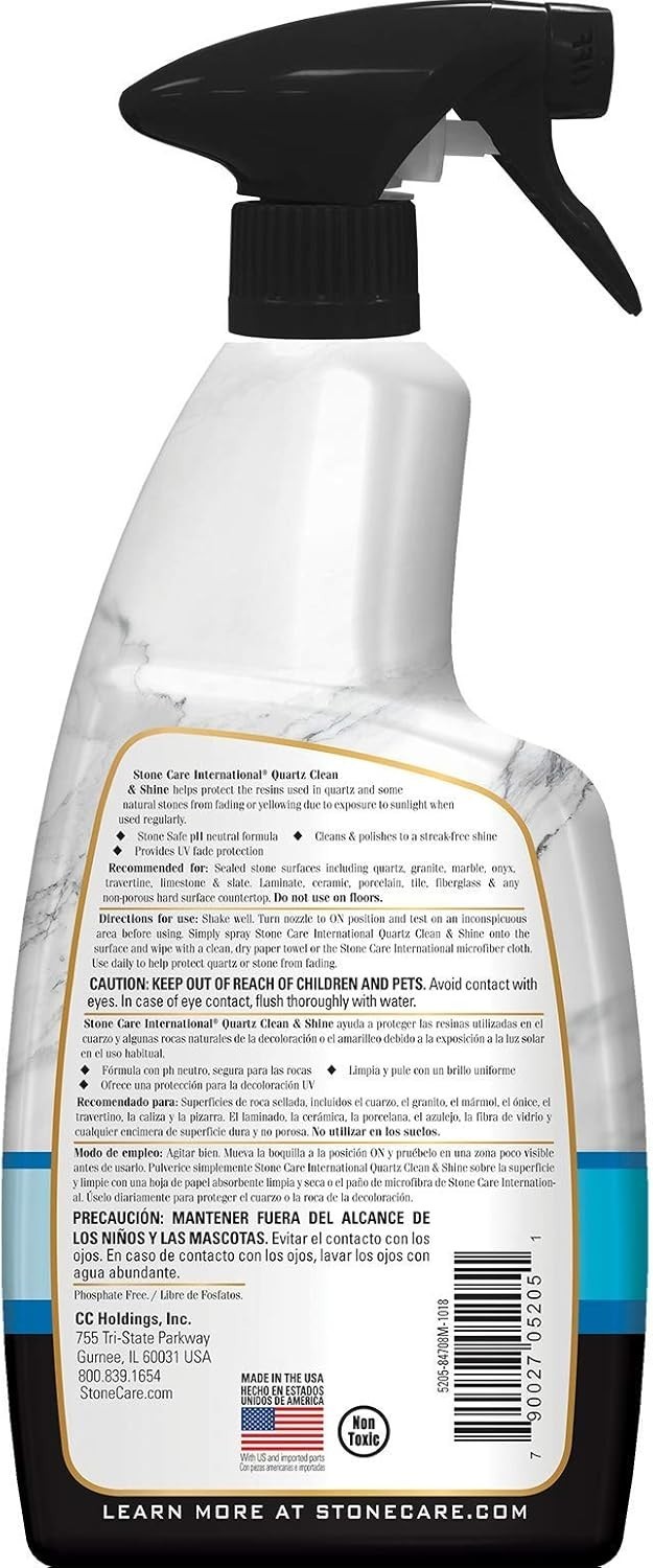 Quartz Cleaner and Polish – 24 Ounce 2 Pack – Clean & Shine Your Quartz Count…