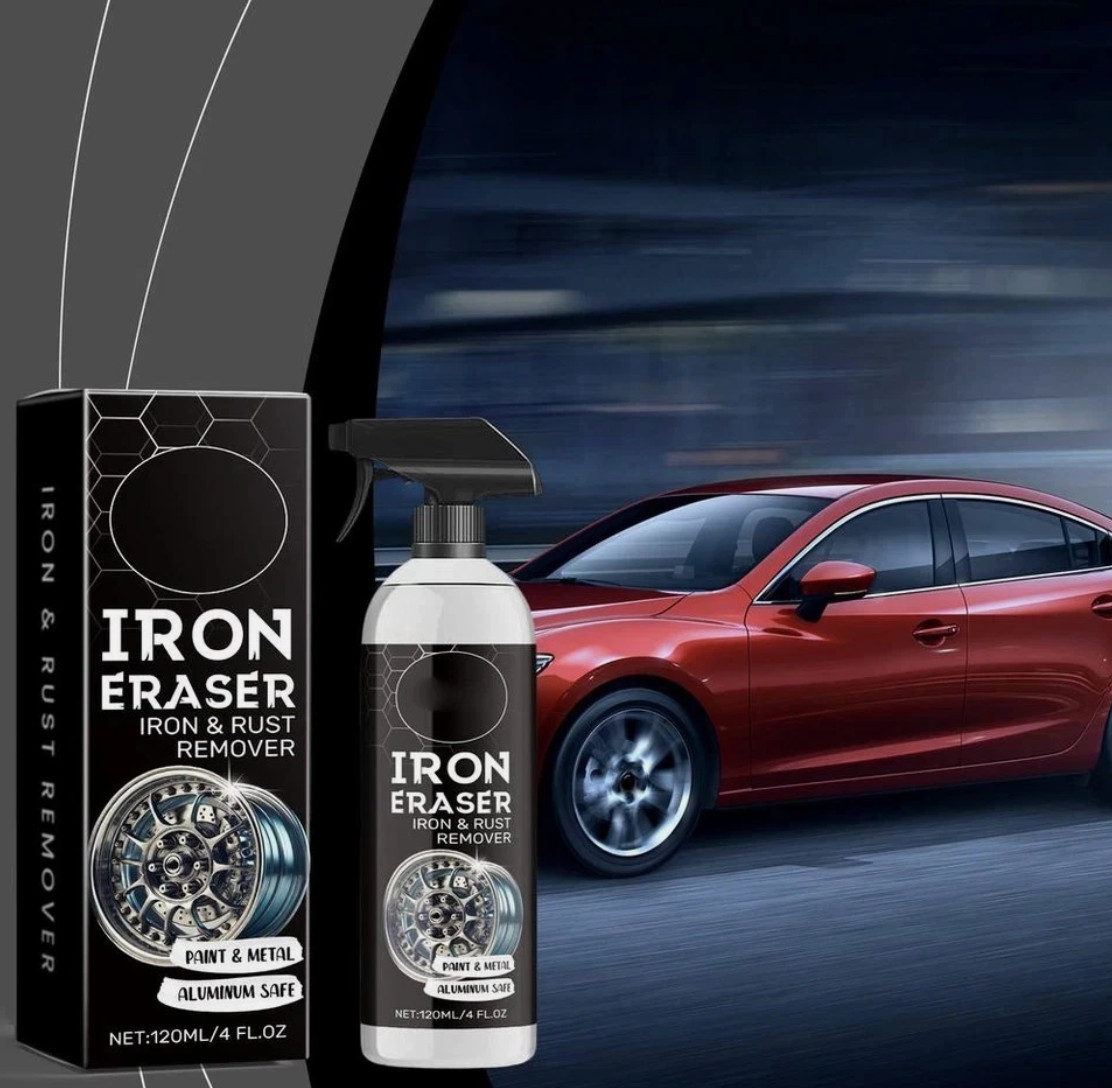 Iron Eraser Rust Remover Spray, Car Wheel Paint Brake Dust Fast Cleaner 120ml