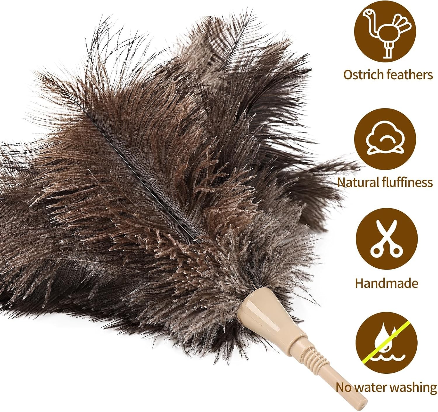 Extendable Cleaning Duster 94 Inch Long Telescoping Ostrich Feather Dusters W/