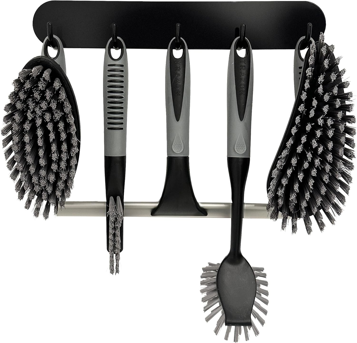 3-piece brush set – Shower cleaning brush with ergonomic handle