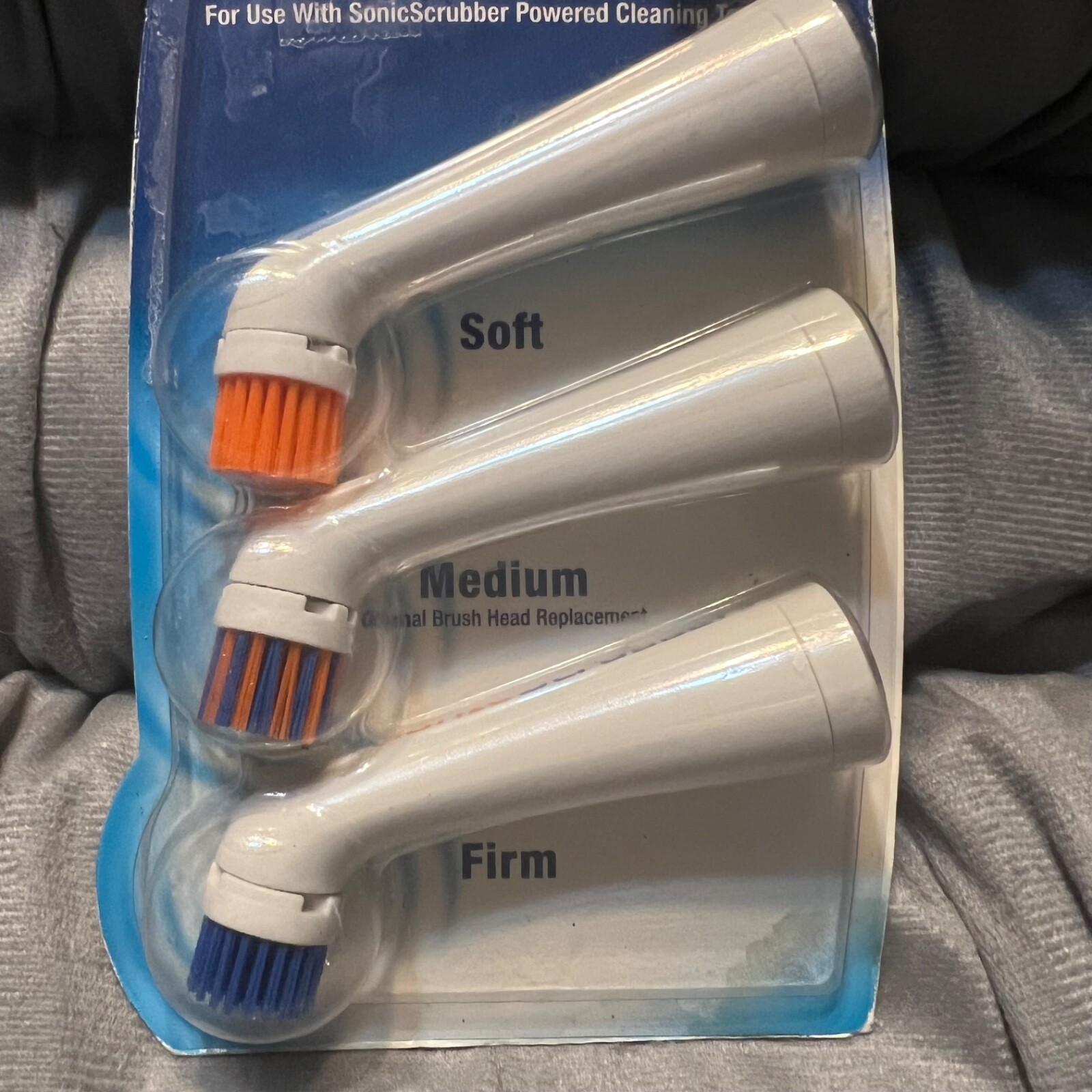 3 Pack SonicScrubber Replacement Cleaning Tool SOFT, MEDIUM, FIRM