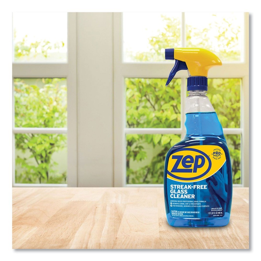Zep Commercial ZU112032CT 32 oz. Streak-Free Glass Cleaner Pleasant (12/CT) New
