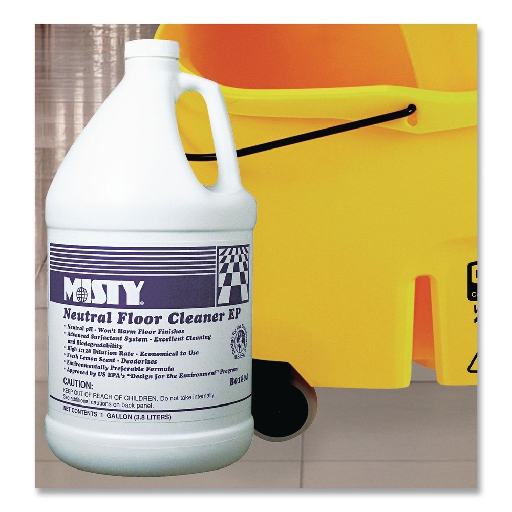Misty 1033704EA 1-Gal Bottle Neutral Floor Cleaner EP – Lemon New