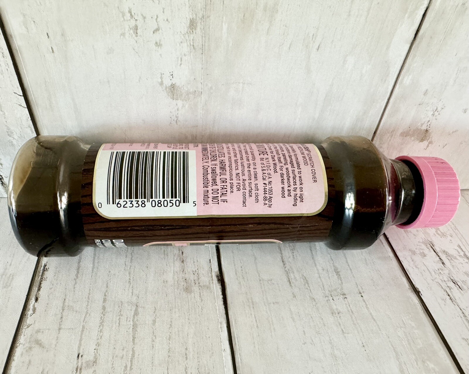 Vintage Old English Scratch Cover For Light To Medium Woods 8 oz Pink Lid ~ RARE