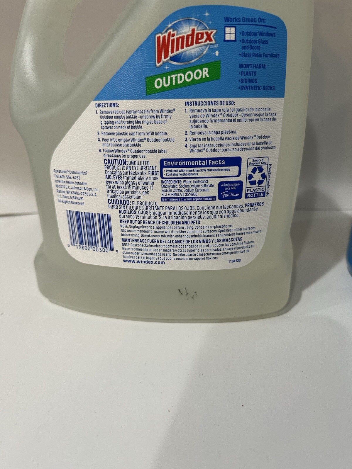 128 oz. Windex Glass Cleaner Refill & 32 oz. Windex Outdoor Sprayer Blue Bottle!