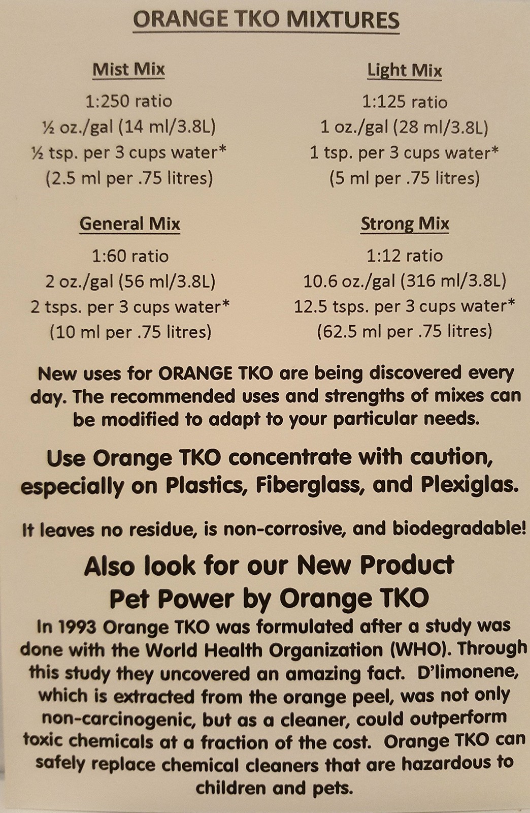 Organic Orange TKO – Stain remover, Floor cleaner, Degreaser, Glass cleaner, …