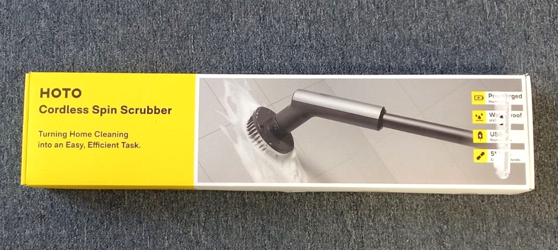 Hoto Electric Cordless Spin Scrubber 51″ Extendable Handle IPX7 Waterproof
