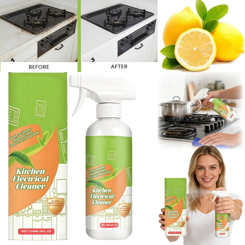 120ML Electrolyzed Ion Kitchen Cleaner Spray, Cleanse Kitchen Appliance Cleaner