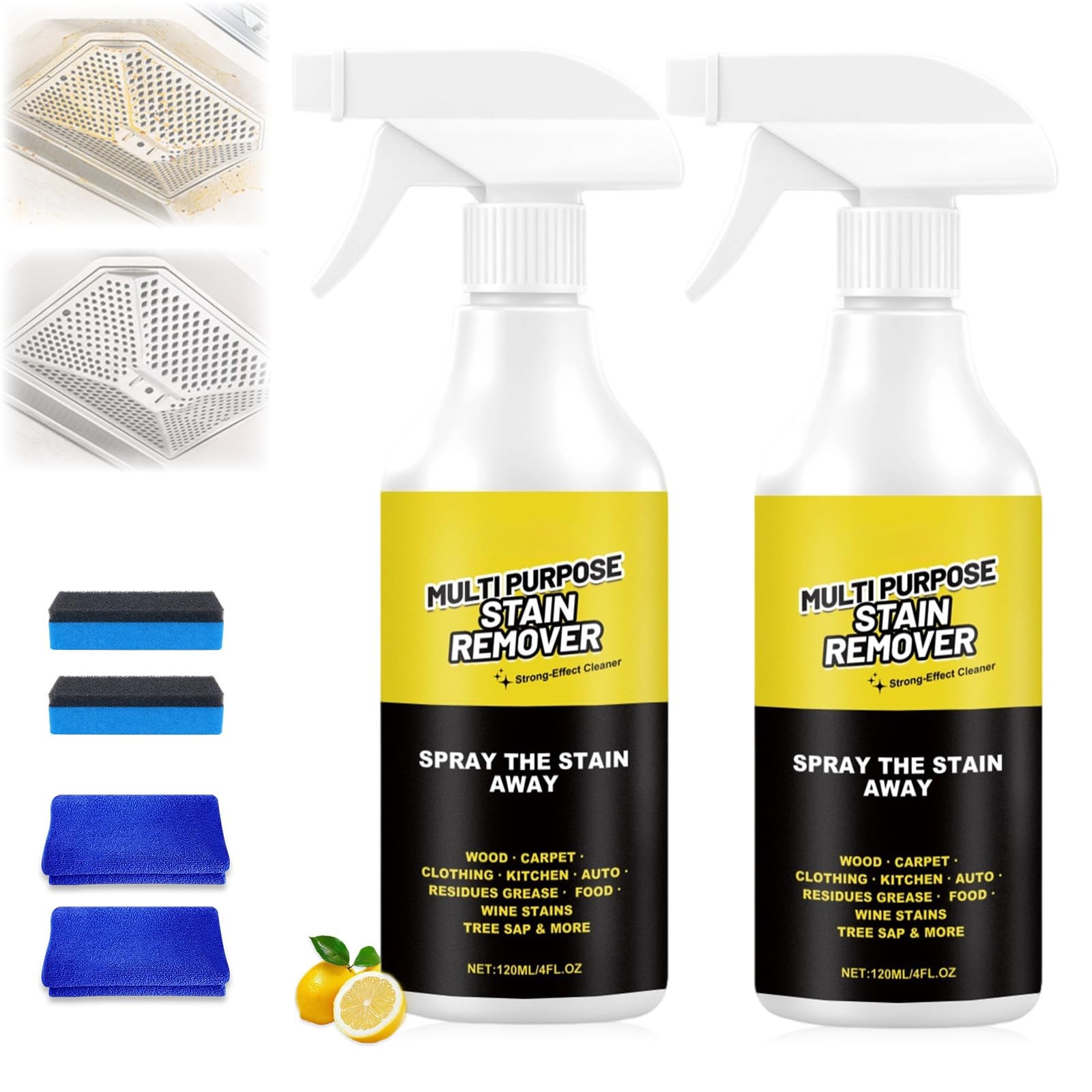 2Pcs Multi-Purpose Foam Cleaner Spray for Kitchen and Bathroom 120ML
