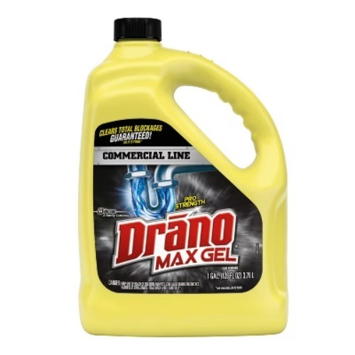 Drano Commercial Line Max Gel Drain Cleaner and Clog Remover – 128 fl ozr