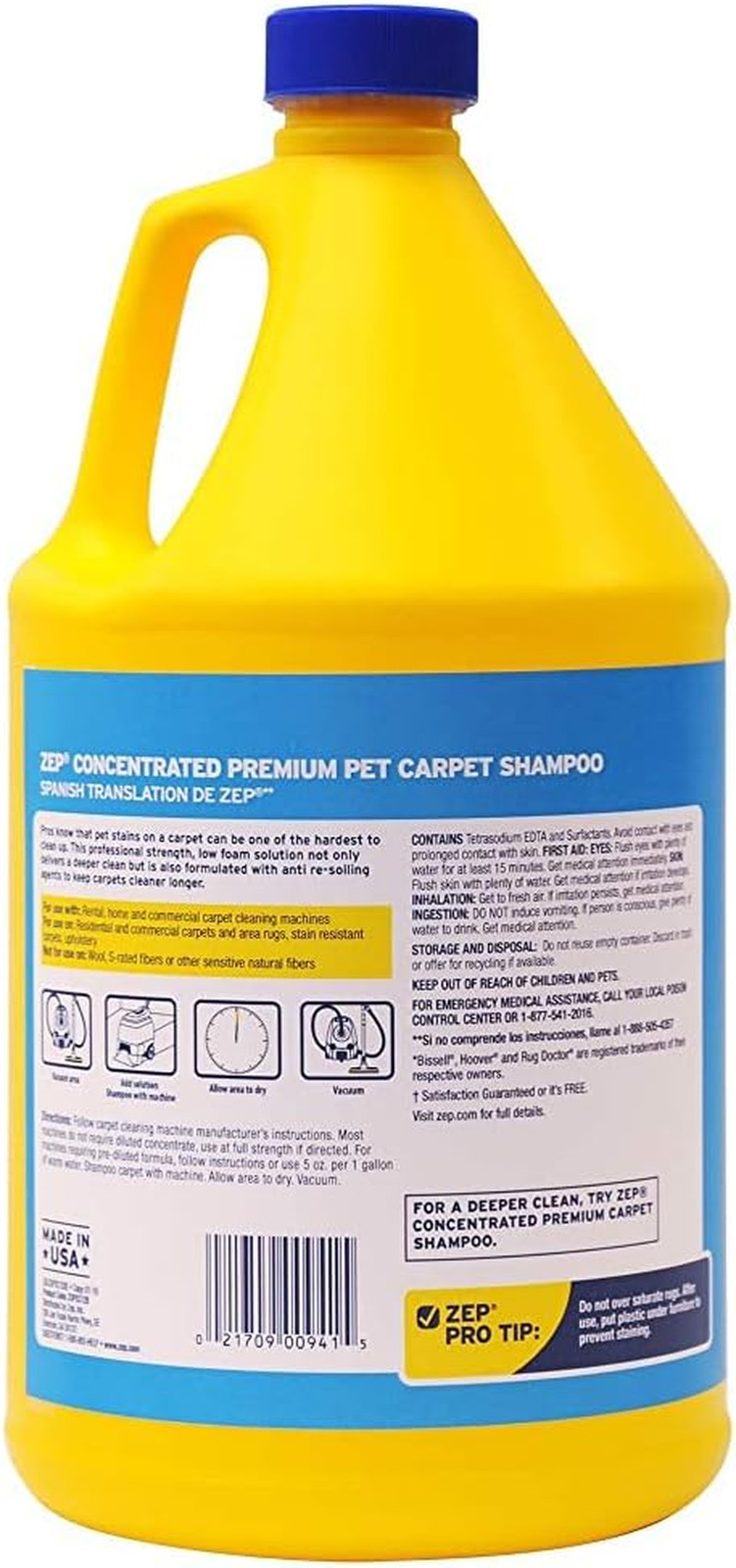 INC Carpet Shampoo, Clear, 128 Fl Oz (Pack of 1)