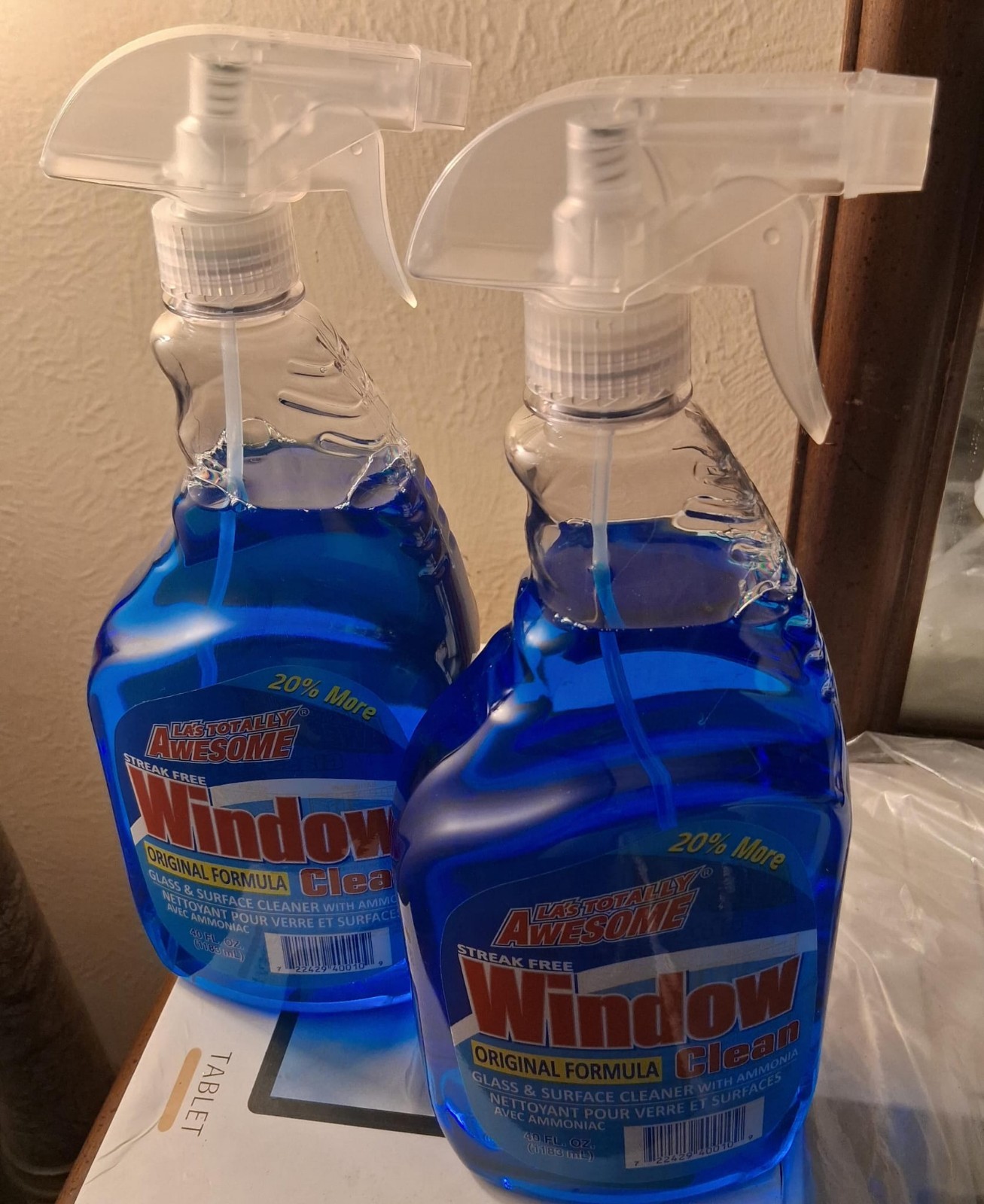 Lot Of 2 LA’S Totally Awesome Window Cleaner Vinegar Formula Streak FREE 40 oz