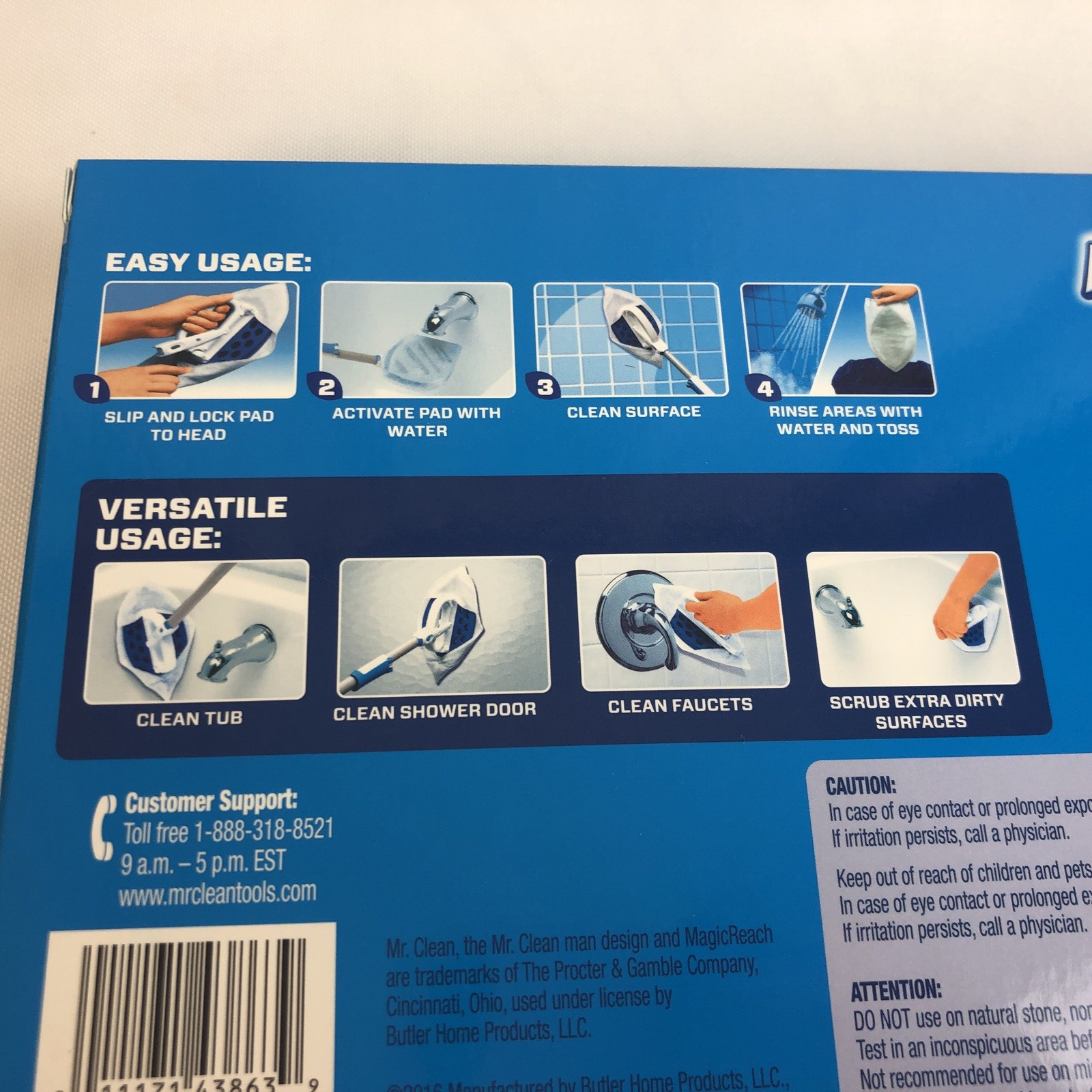 Mr. Clean Magic Reach Multi-Purpose Foaming Scrubber 8 Pack Refill NEW