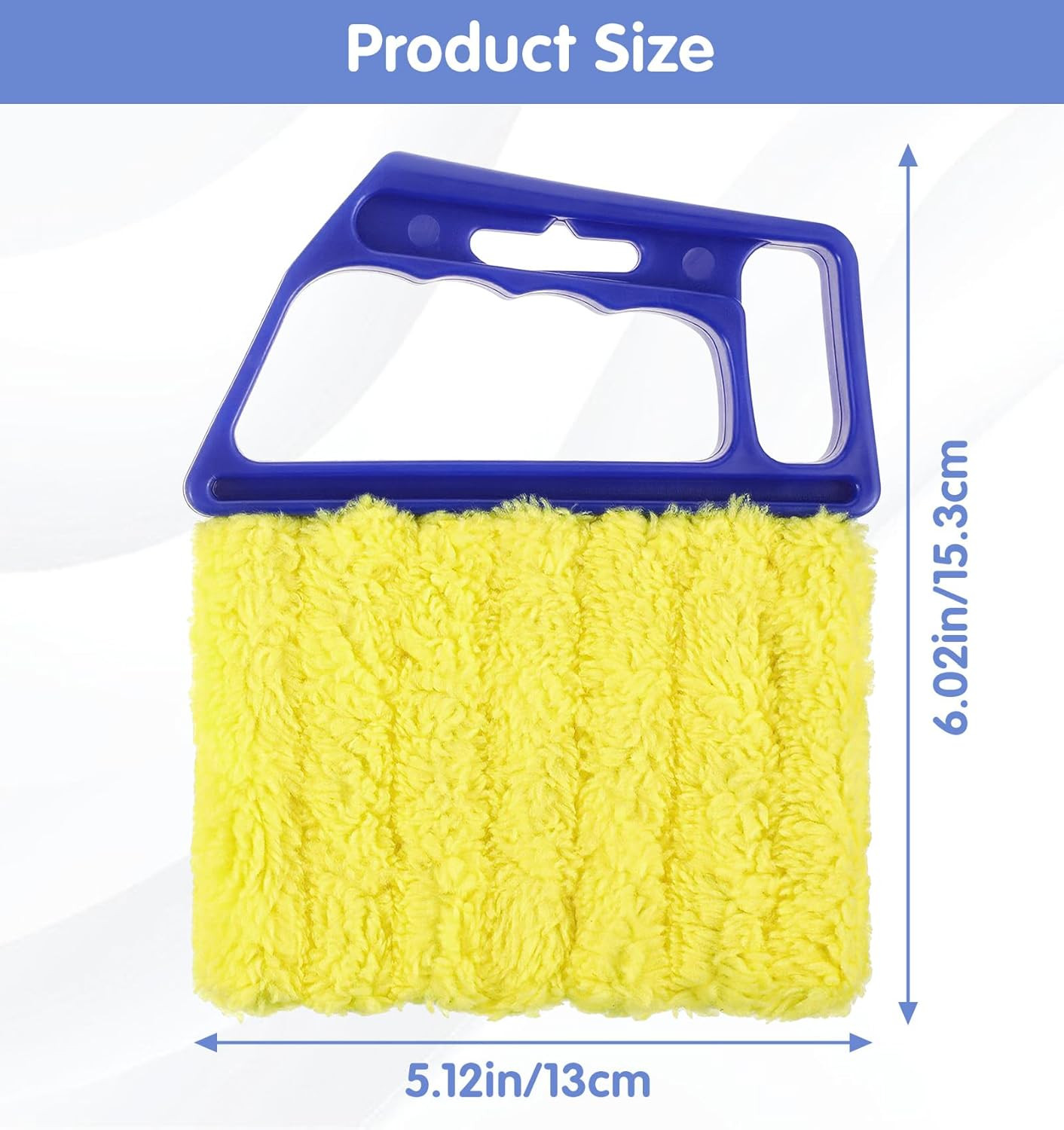 7-Finger Microfiber Blind Duster – 2 Pack Washable Cleaner Tool for Windows