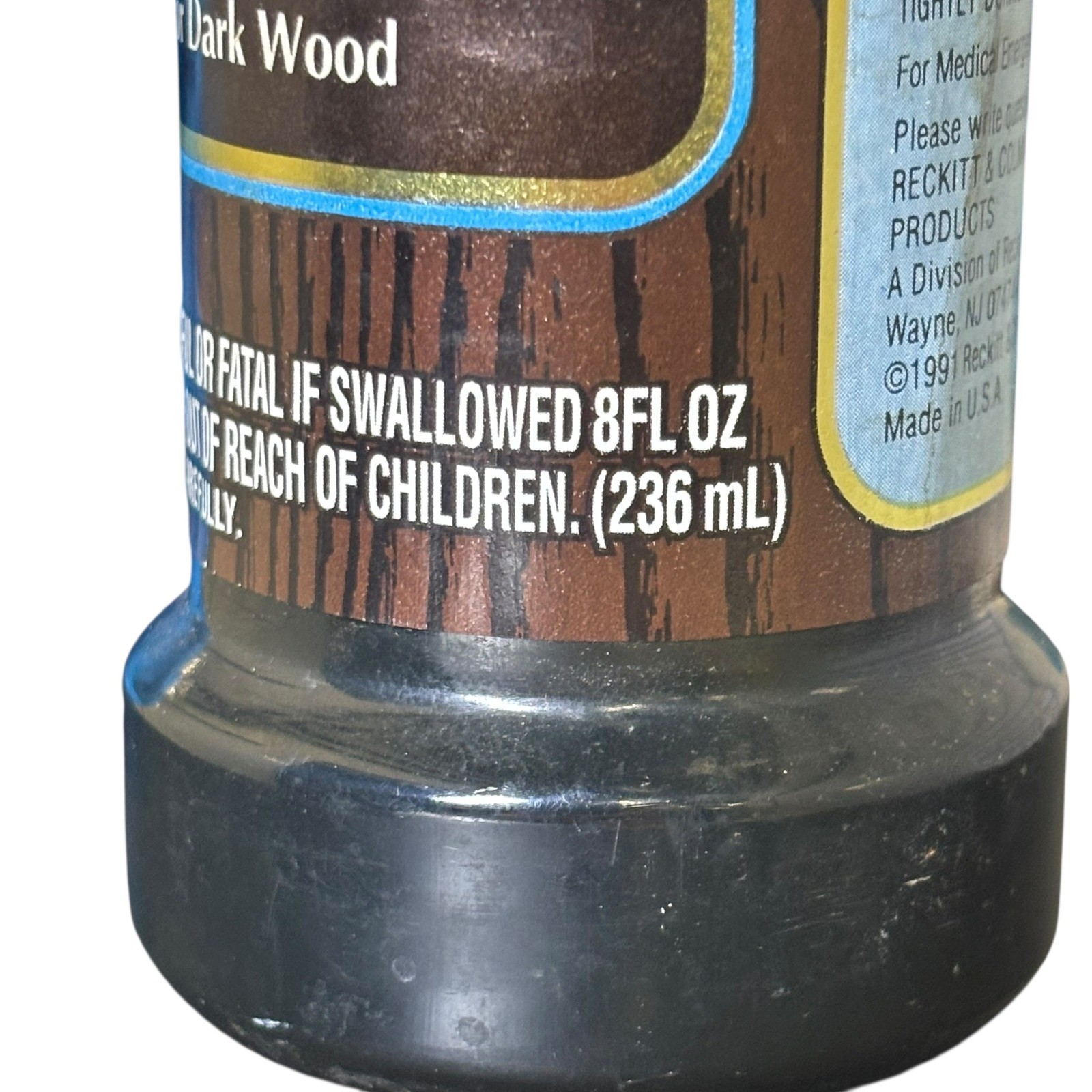 Old English Scratch Cover Dark Wood 8oz Vintage 1991 Formula Furniture Repair**