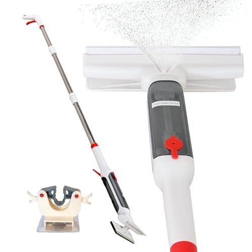 Window Cleaner Kit with Expandable Sprayer & Squeegee – Quick Drying for Glass,