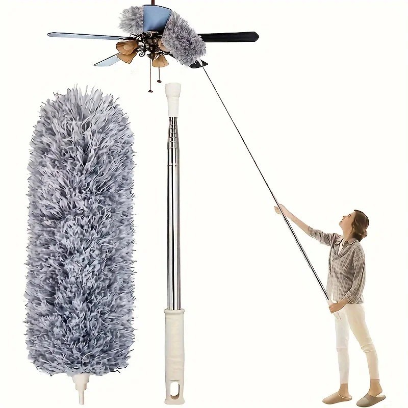Multifunction Retractable Duster Bendable Head Washable Cleaning Tool
