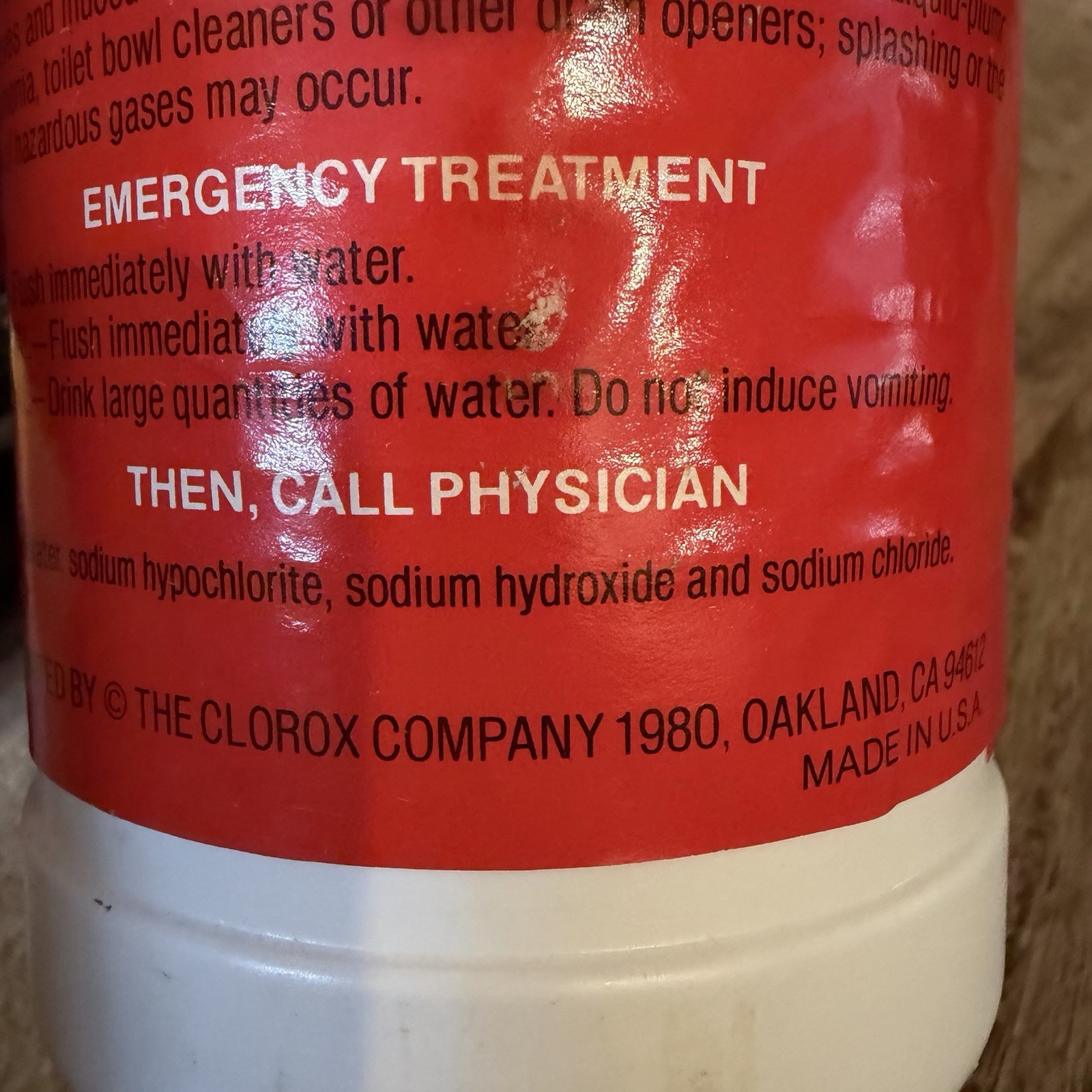 Vtg 1980s Liquid Plumr Drain Opener Cleaner 32 Oz Plastic Bottle Sealed