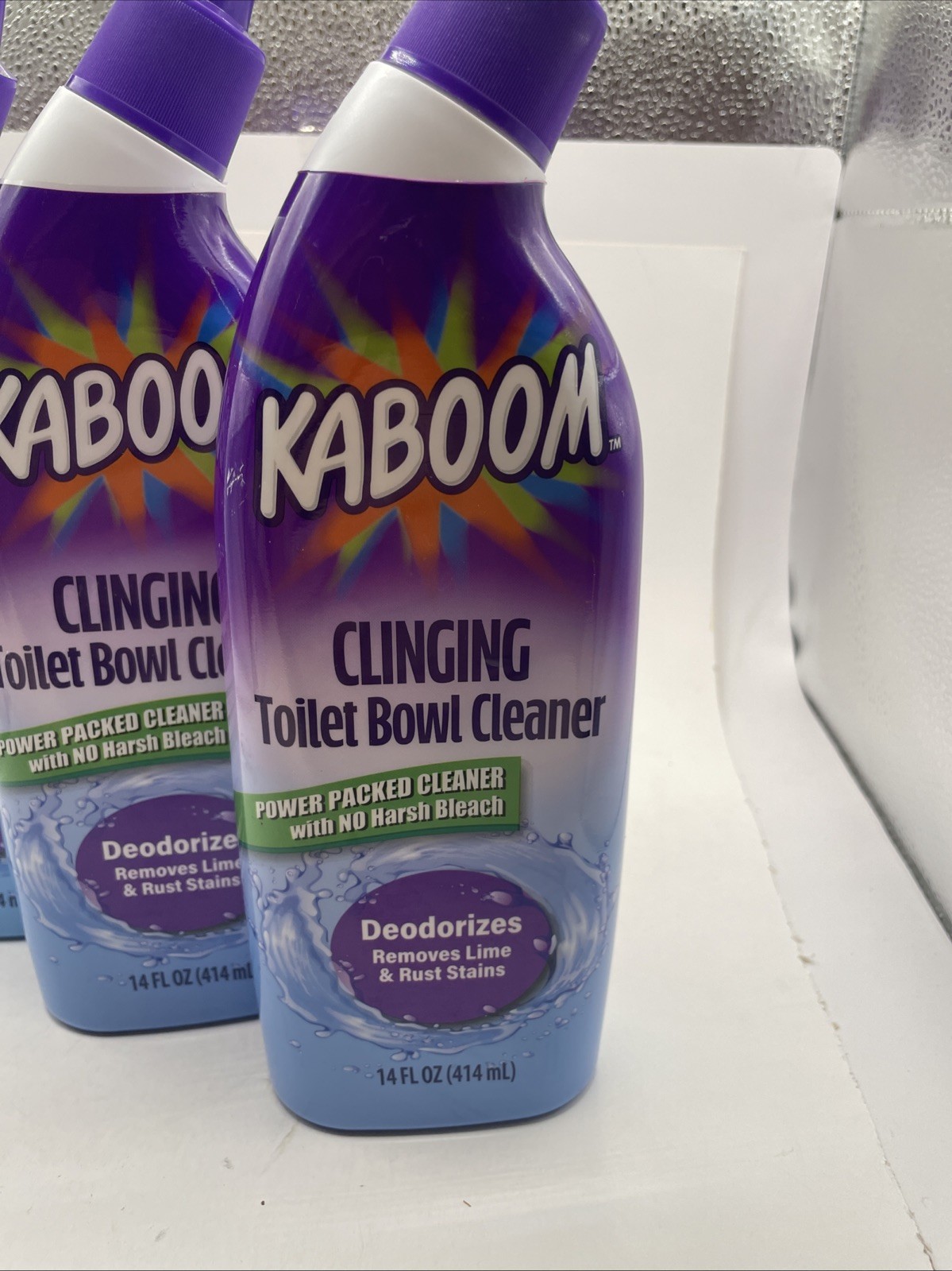 KABOOM Clinging Toilet Bowl Cleaner & Deodorizer 14 Oz Ea 3 Pack