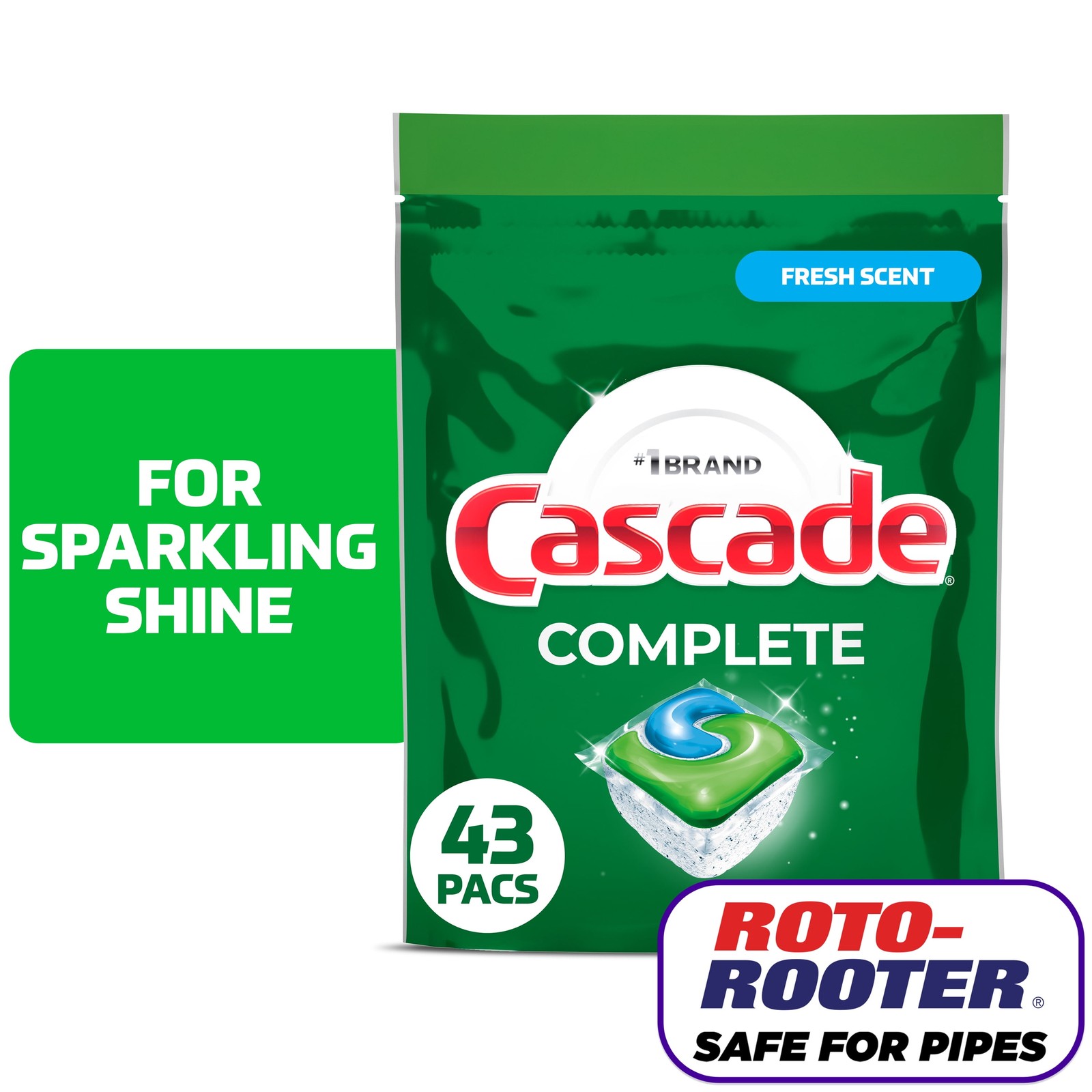 Complete Action Pacs Dishwasher Detergent Fresh 43 Count