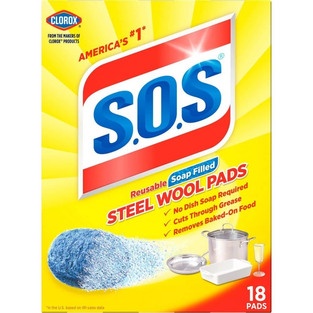 Steel Wool Soap Scouring Pads (18-Pack) (2-Boxes)