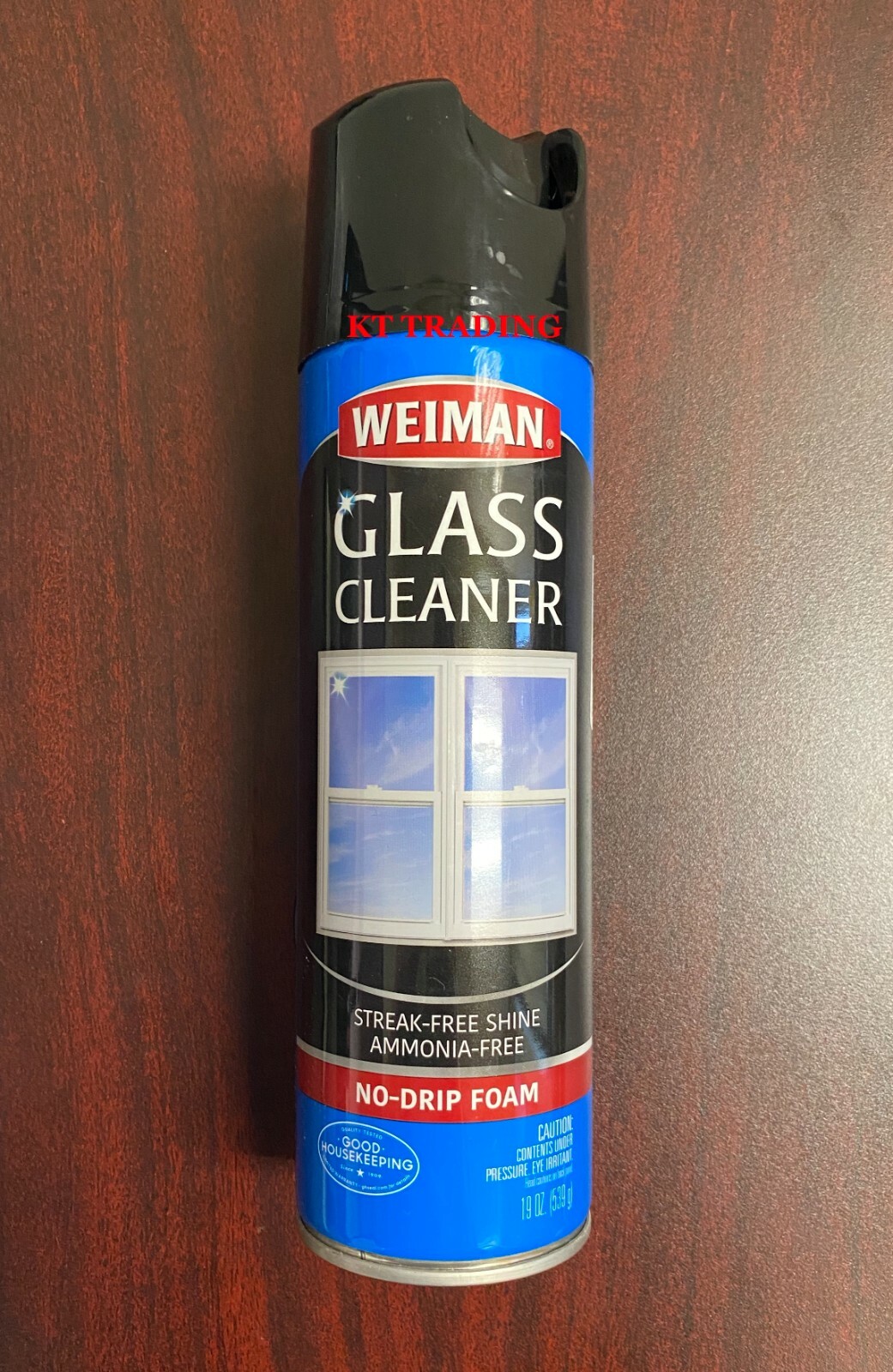 WEIMAN Glass Windows Mirrors Cleaner No-Drip Foam Streak-Free Shine 19oz Spray